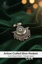 “Oxidised Silver Necklace with Earrings – Traditional Jewellery Set”