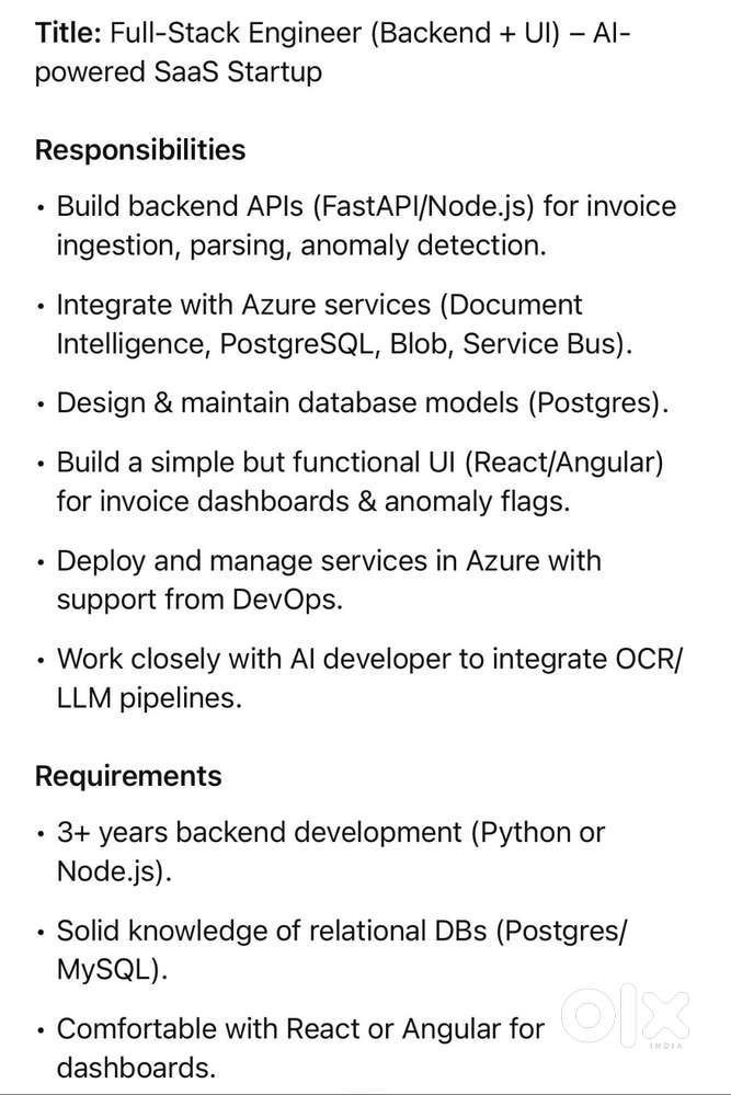 Python - Full stack developer