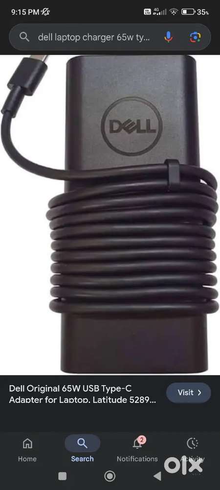 Dell adaptor 65W type C 1month used only