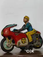 A Antique Vintage Tin Litho Toy Motorcycle Winner Series