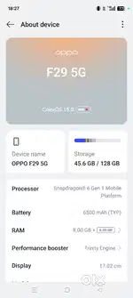 Oppo f29 just one month used