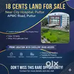18 Cents Land for Sale – APMC Road, Puttur