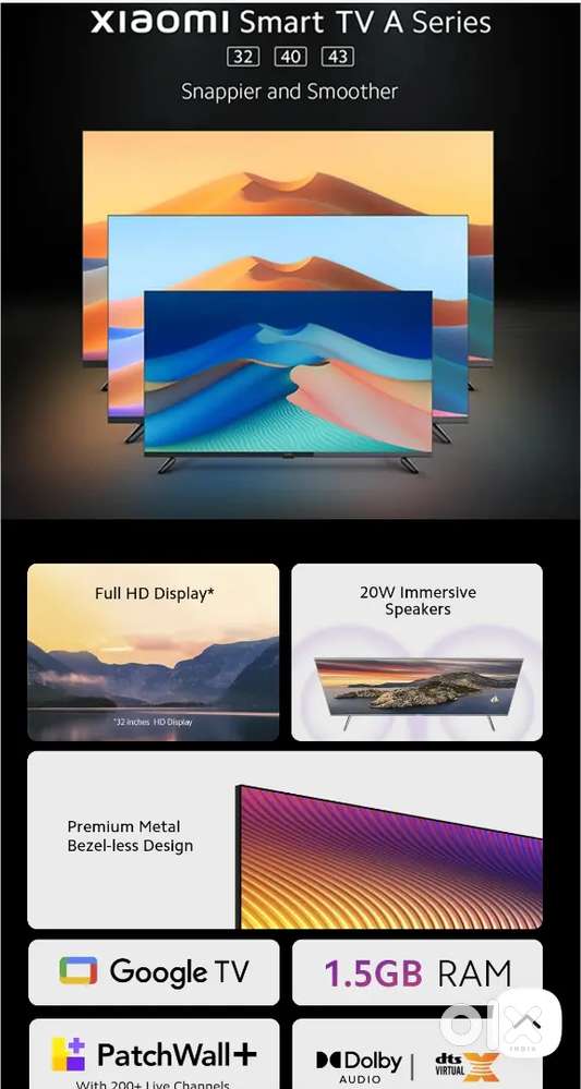 Mi google Tv 32 inches.