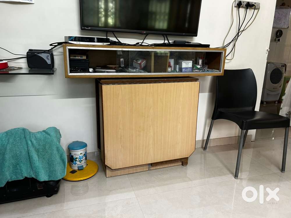 Folding dining table , glass shelf, computer table