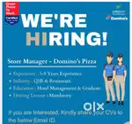Domino's Pizza requires jobs from making pizzas to counter end work