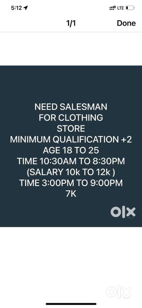 NEED STAFF FOR MENS CLOTHING SHOWROOM
