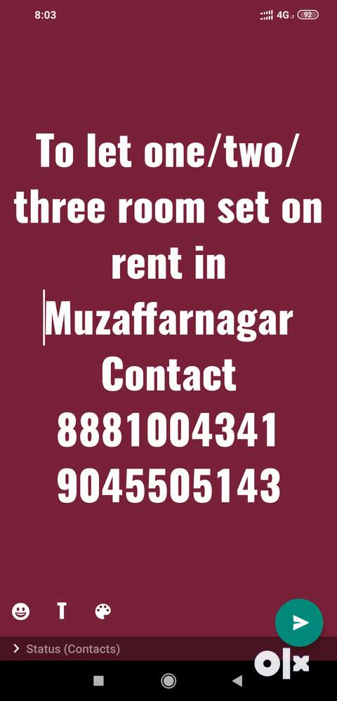 To let one/ two/ three/ four / five room set available on rent