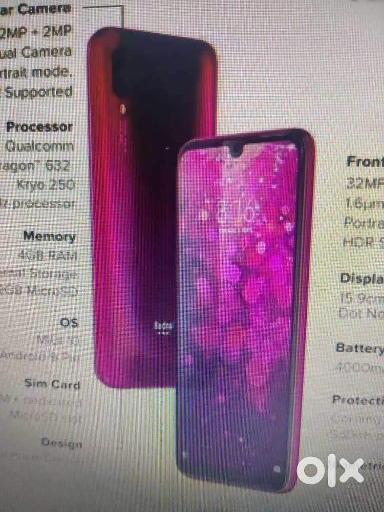 Redmi Y3 4 GB Ram-64GB
