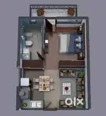 1 BHK for rent in Satabdi vihar,  near Krushak Bazar, CDA