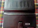 Leather chequebook document folder