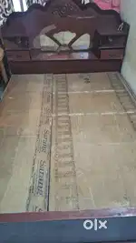 Queen size (70*62) wooden sheesam frame bed for sale (Negotiable)