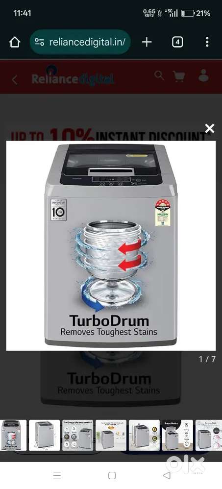 Lg washing machine 6.5 kg