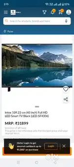 43 smart Intex croma
