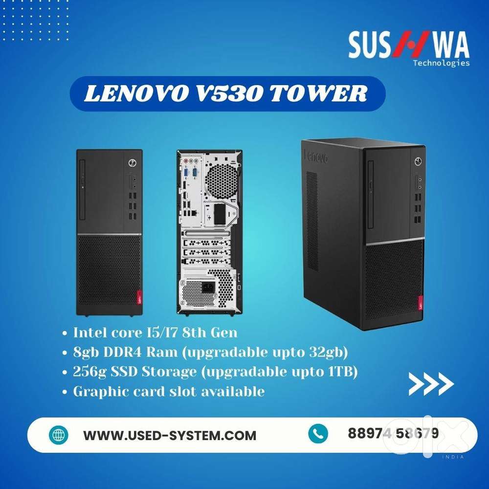Used Lenovo V530 Model 8th gen Core I5/I7 Tower desktop for sale
