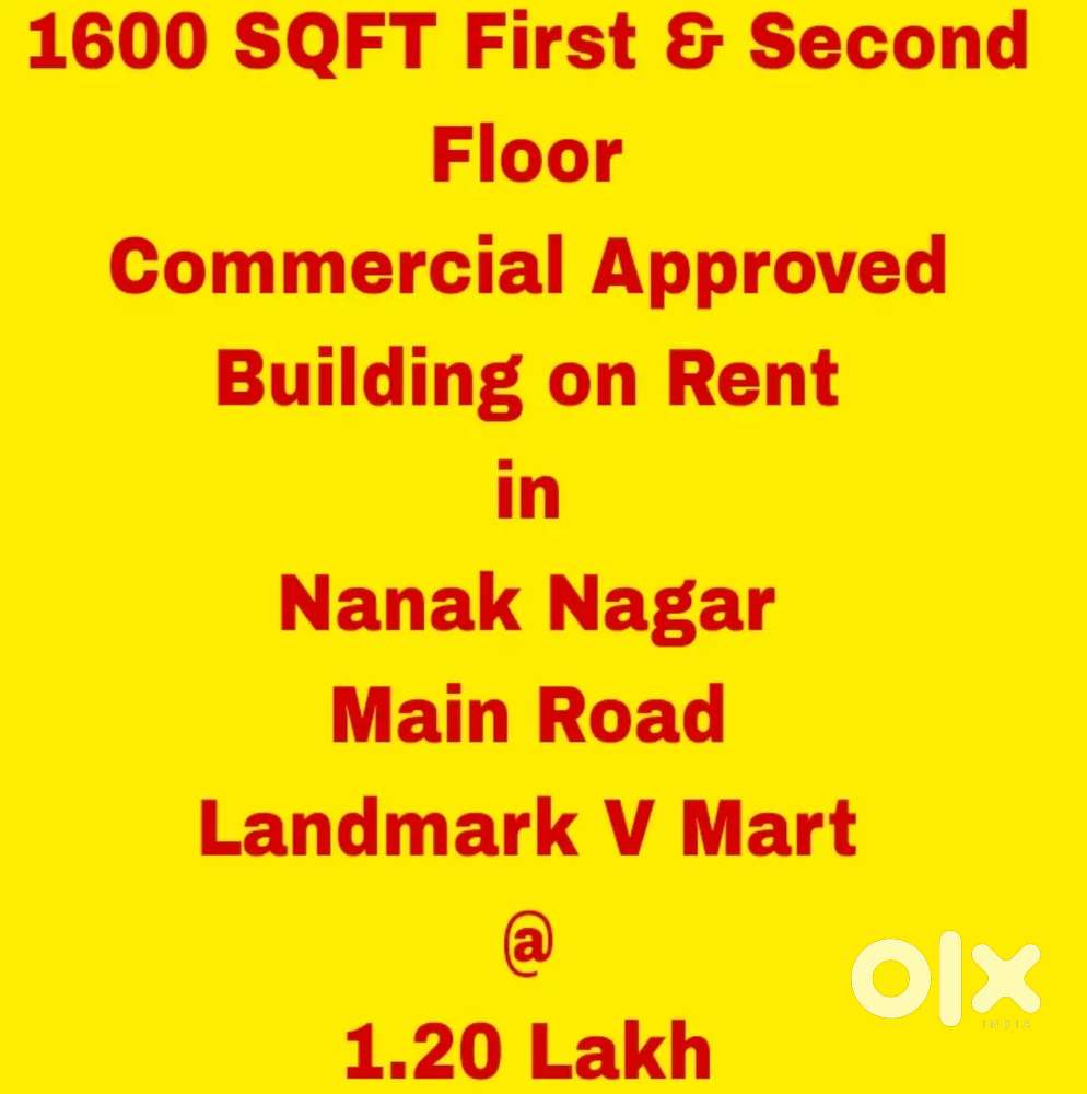 3600 SQFT Commercial Approved Building on Rent in Nanak Nagar