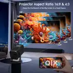 Multimedia portable 1080P projector -Bluetooth wifi apps inbuilt