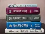 MANGA VINLANDSAGA BOOK 1, 2 AND 3 WITH IKIGAI AND ATOMIC HABITS IN 50%