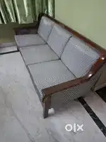 Sale of 5 seater teak wood sofa set + setty