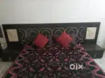 King size bed 6/6.25 with 2 side table without mattress.