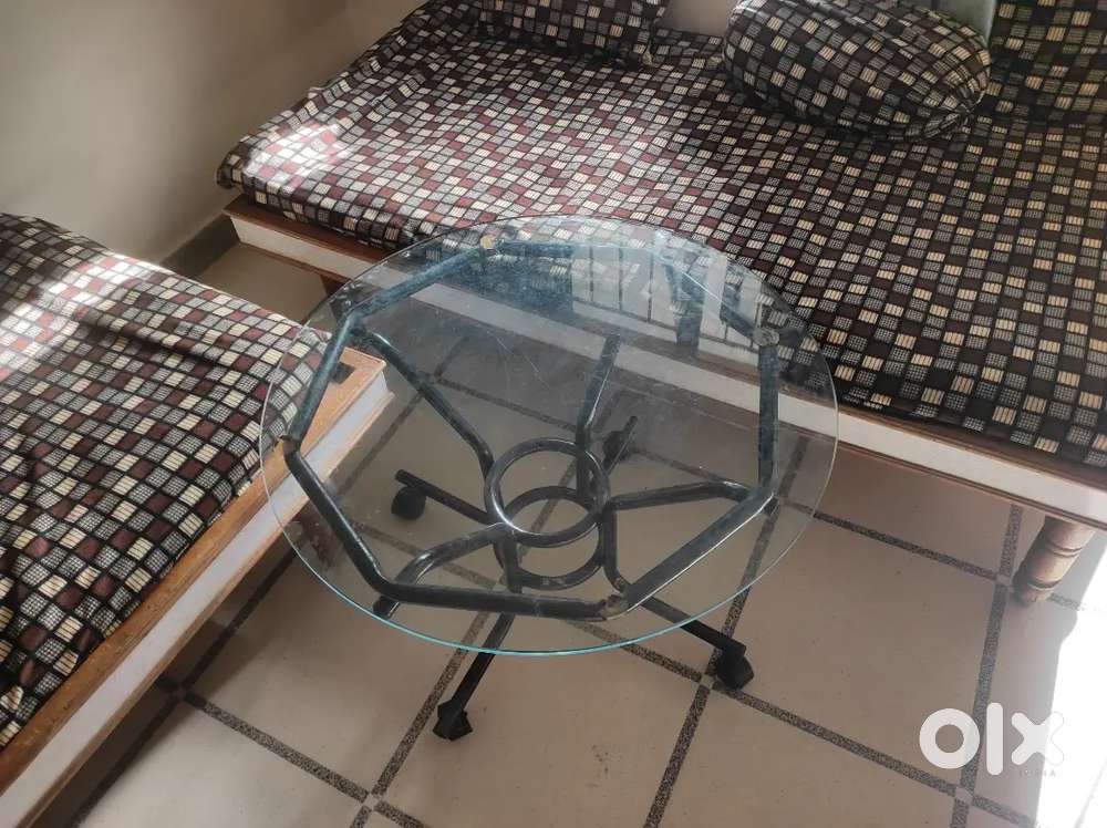 Chair and Round Glass table