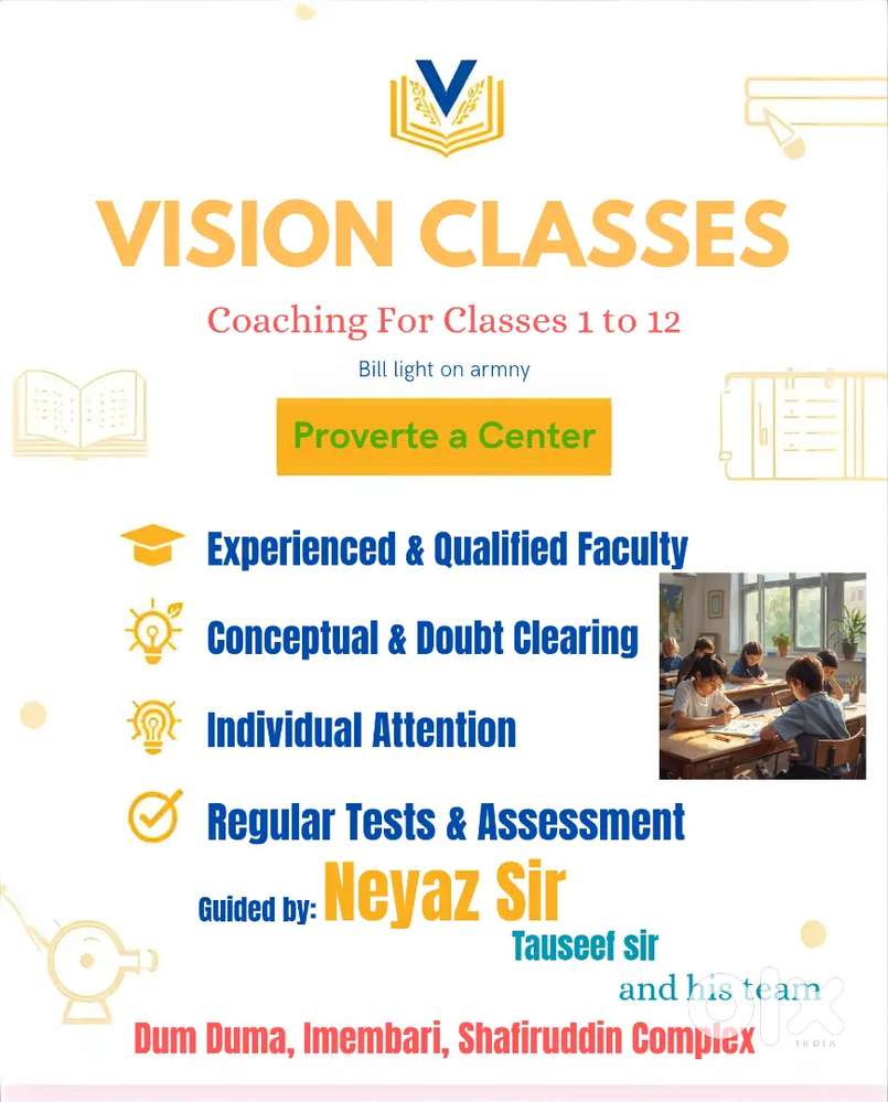 I teach class 1 to 8 all subject (Home tution)