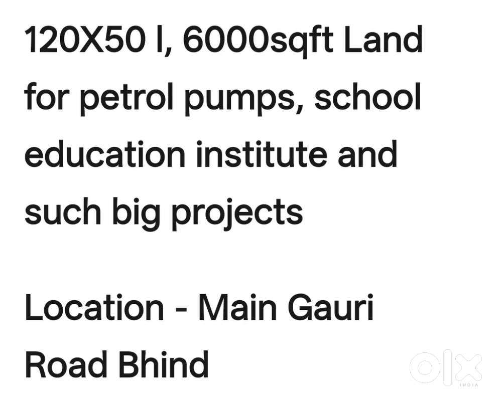 Incomplete constructed Land For Commercial