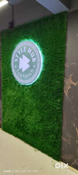 Green artificial grass