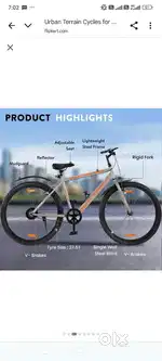Urban Terrain Bicycle for men (Non -Geared) 27.5T Road Bicycle.