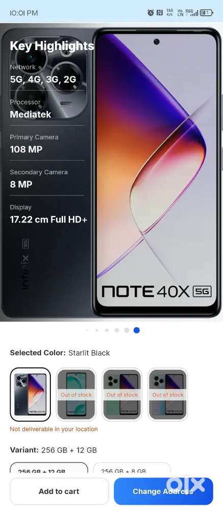 Infinix 40 X 5G 256 GB