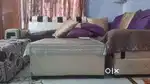 7 Seater Sofa Set with Cushions, Square Table & 2 Puffy