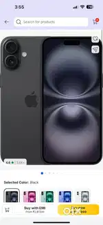 iphone 16 plus 128 gb black non activated piece