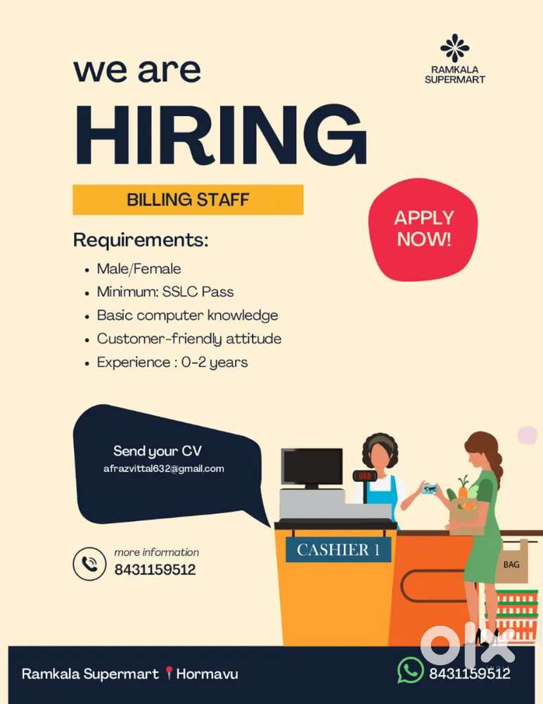 We hiring Billing Staff! Full-time and Part-time positions available.