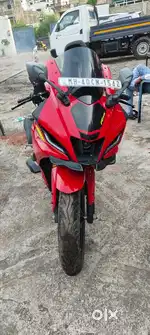 Yamaha R15 red in colour