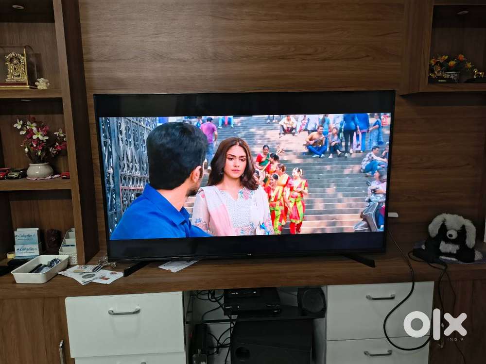 Excellent condition VU 55 inch LED TV with Amazon firestick for sale.