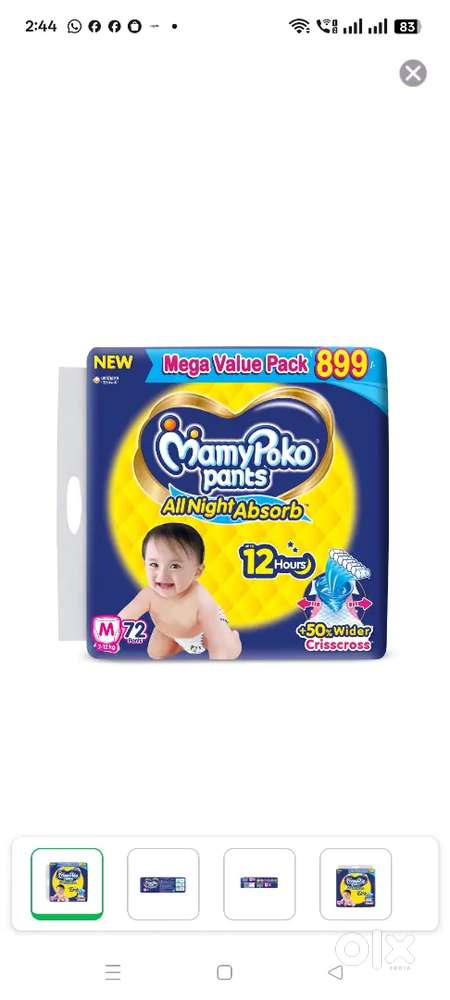 Diaper M size newly packet