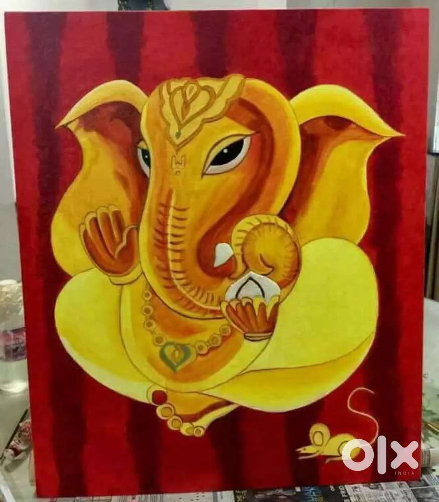 Ganesh oil painting