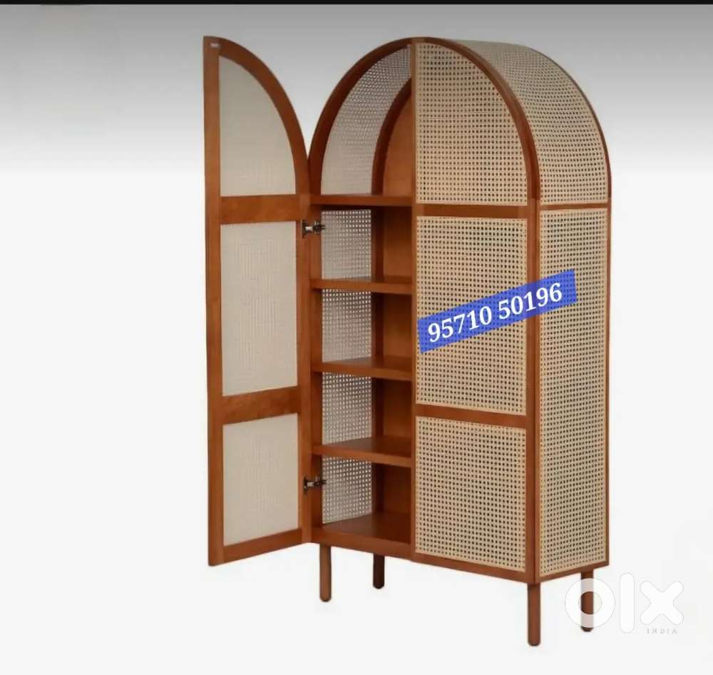 Brand new bamboo cane solid wood storage cabinet