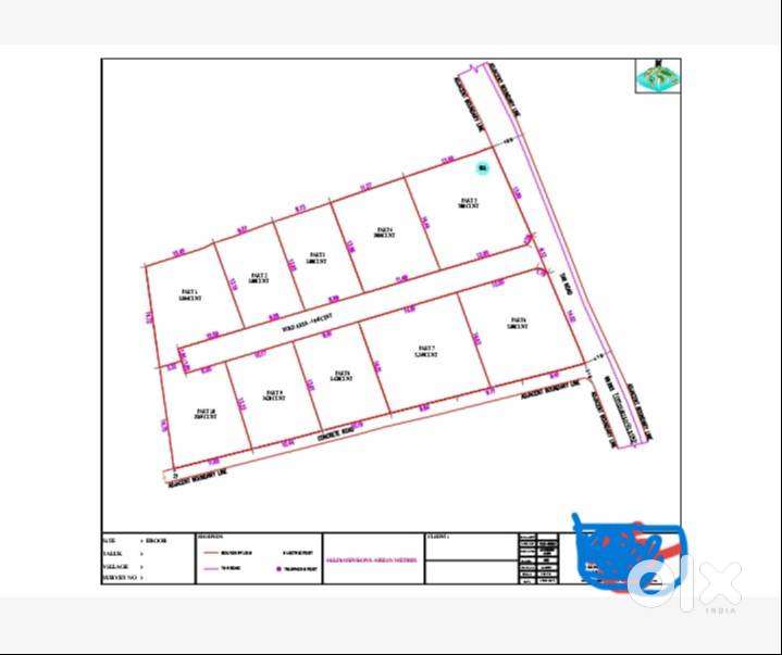 3/4/5/6/7 Cents (purayidam)  for sale at Eroor