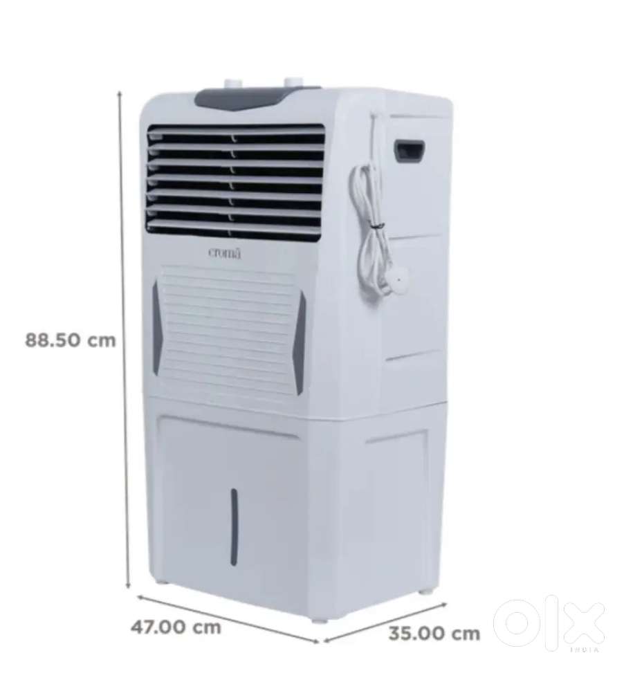 Croma 40 Ltrs Personal Air Cooler with  Ice Chamber, White & Grey