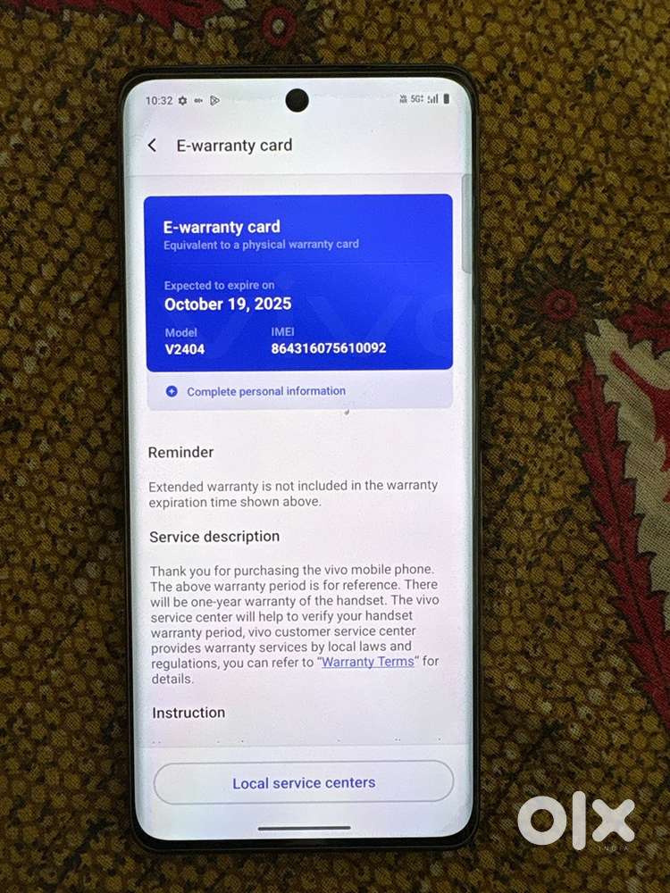 Vivo t3 pro under warranty