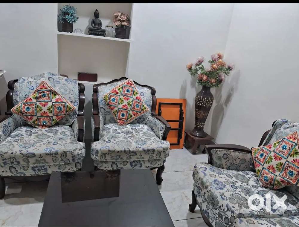 Teek wood 4 seater sofa