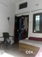Room with bed and storage