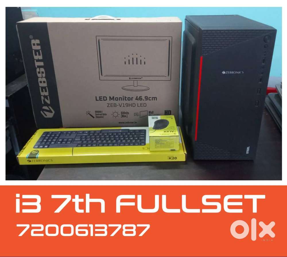 COMPUTER DESKTOP SET   MONITOR 19 INCH  i3 7th GEN  graphics 2gb