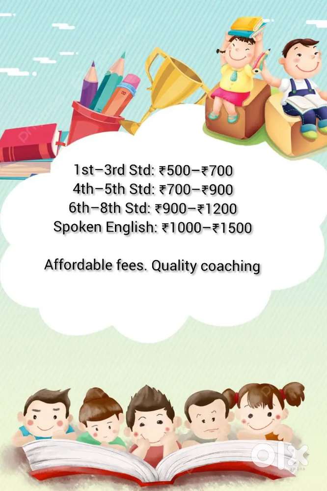 Tuition for 1st–8th Std  All Subjects & Spoken English