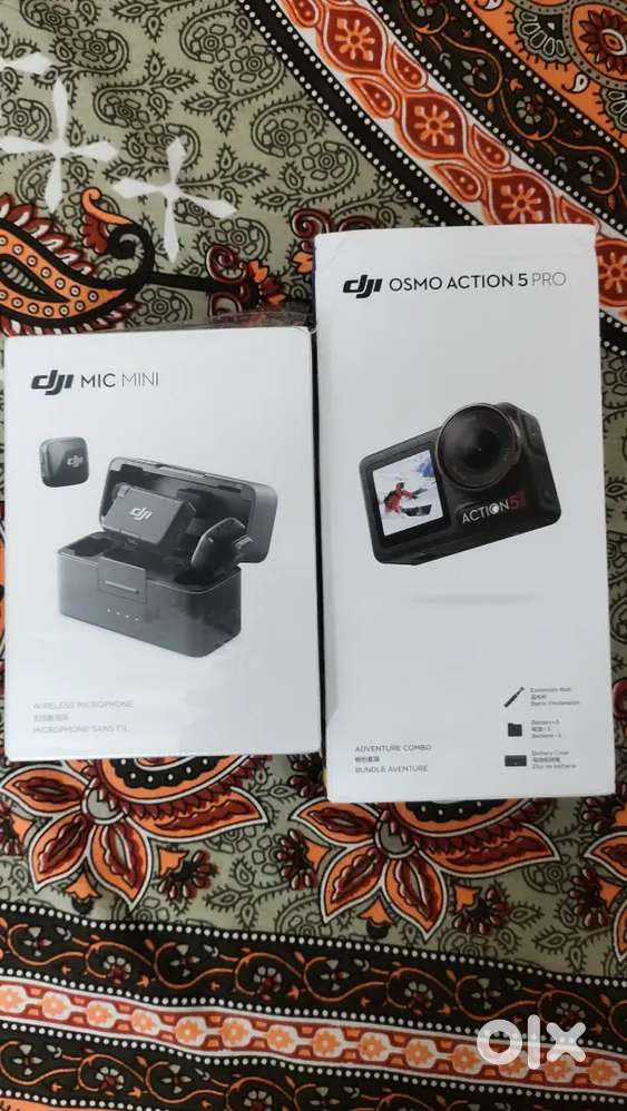 Dji action 5pro combo with dji mic mini set 3months old 3time use only