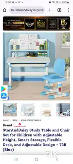 StarAndDaisy Study Table and Chair Set for Children