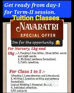 Tuition for classes 1st to 6th.