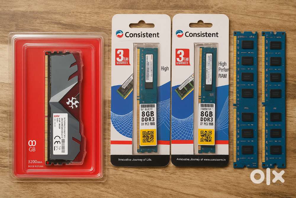 RAM XPG 8GB DDR4 + Consistent 8GB DDR3 + Hynix 4GB * 2 Pcs. DDR3