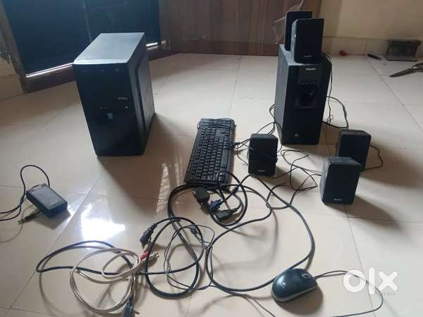 CPU, Keyboard, Mouse and Monitor with Home theater
