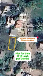Plot for sell at Uttan @13L per Guntha